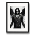 Cuadro El Cuervo The Crow Pelicula Brandon Lee Con Paspartú Marco Negro