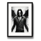 Cuadro El Cuervo The Crow Pelicula Brandon Lee Con Paspartú Marco Negro