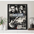 Cuadro Bryan Adams Summer Of 69 Tour Musicas Arte Rock Marco Negro