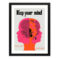 Cuadro Keep Your Mind Mantén Tu Mente Frase Psicología Marco Negro