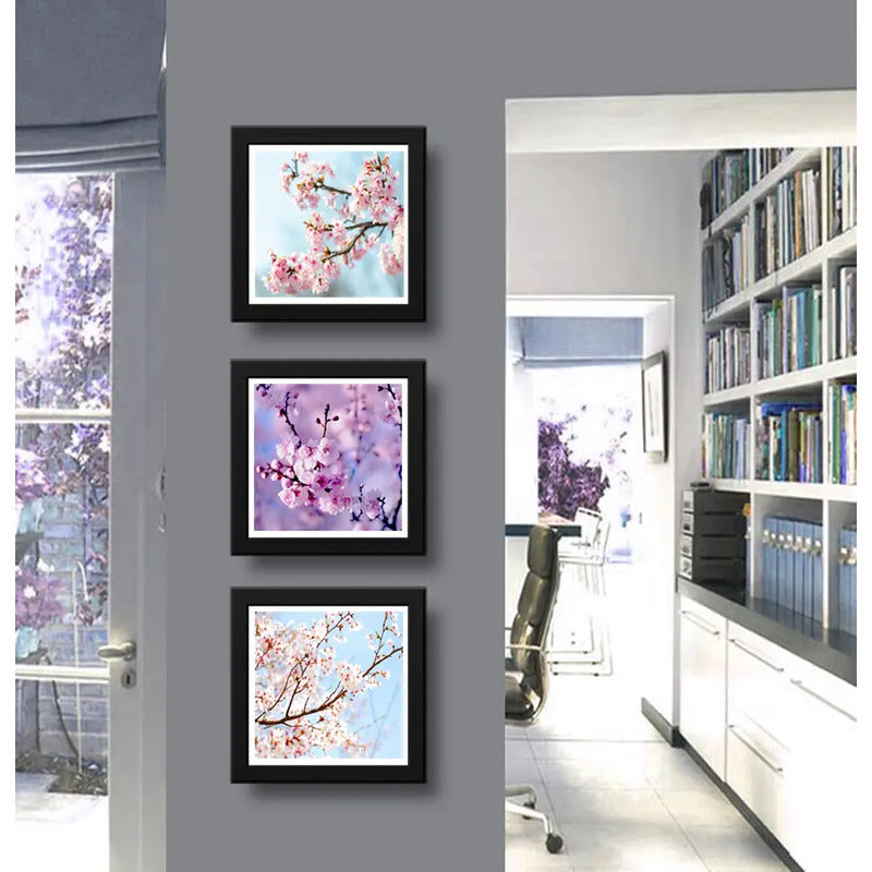 Set 3 Cuadros Sakura Flor Cerezo Japones Arte Decoracion