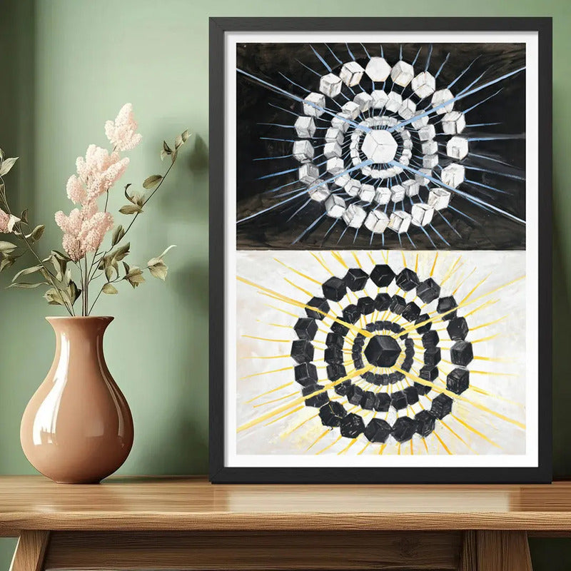 Cuadro Dormitorio Living Hilma Af Klint Arte El Cisne N. 8 Marco Negro