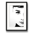 Cuadro Audrey Hepburn Retro Cine Hollywood Con Paspartu