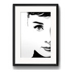 Cuadro Audrey Hepburn Retro Cine Hollywood Con Paspartu
