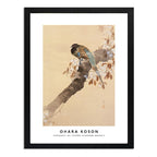 Cuadro Living Arte Ohara Koson Faisan Ave Rama Cerezo Flores Marco Negro