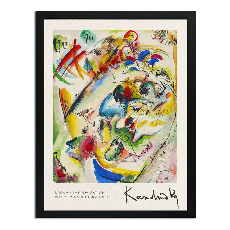 Cuadro Living Kandinsky Dreamy Improvisation Abstracto Arte Marco Negro