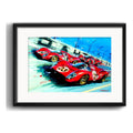 Cuadro Ferrari Pop Art Formula 1 Scuderia Brs1 Con Paspartu Marco Negro
