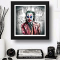 Cuadro Guason Pop Art Joker Pelicula Decoracion - 33x33cm Marco Negro