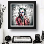 Cuadro Guason Pop Art Joker Pelicula Decoracion - 33x33cm Marco Negro