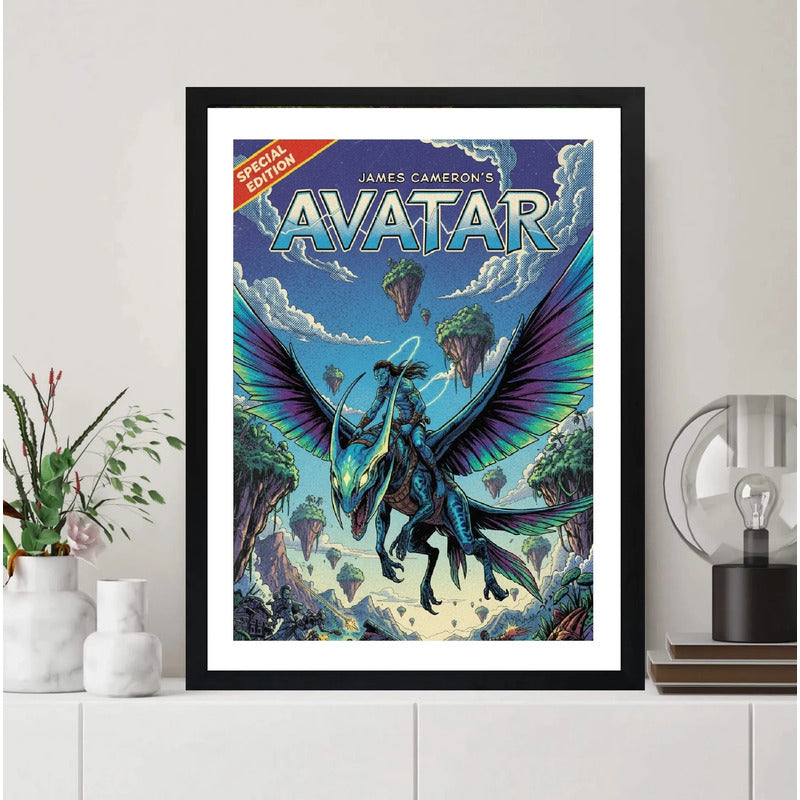 Cuadro Avatar Comics Pelicula Cinema Decoracion Marco Negro