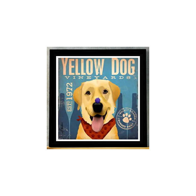Cuadro Perro Cafe Pop Art Todas Razas Mascota Pet Decoracion