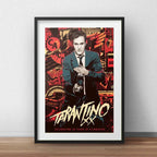 Cuadro Quentin Tarantino Director Peliculas Br2 Con Paspartú Marco Negro