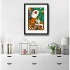 Cuadro Joan Miró Interior Holandés I 53x43cm Con Paspartú Marco Negro