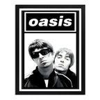Cuadro Oasis The Gallaghers Rock Musica Arte Decoracion Marco Negro