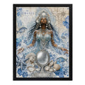 Cuadro Iemanja Salve Rainha Do Mar Espejo Orixa Umbanda Arte Marco Negro