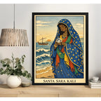 Cuadro Santa Sara Kali Patrona Del Pueblo Gitano Arte Jesus Marco Negro