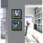 Set 2 Cuadros Perro Van Gogh Pitbull Bulldog Mascota Decor