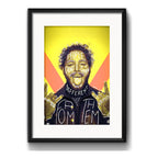 Cuadro Post Malone Pop Art Musica Decoracion Con Paspartú