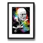 Cuadro David Gilmour Pop Art Pink Floyd Decoracion Paspartú Marco Negro