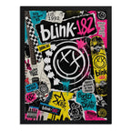Cuadro Blink-182 Pop Punk Rock Carita Sonriente Vintage Marco Negro