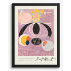 Cuadro Dormitorio Living Hilma Klint Adultez N. 6 Signature Marco Negro