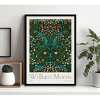 Cuadro William Morris Tulip Flores Plantas Arte Decoracion Marco Negro