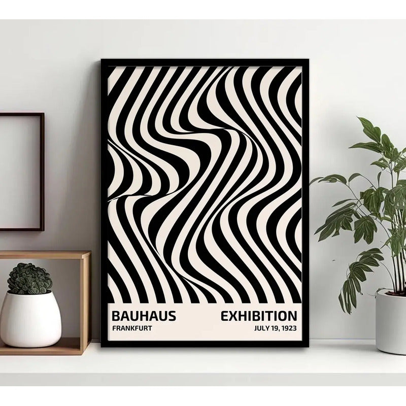 Cuadro Bauhaus Exposición Arte Exhibition Monocromatico Bauhaus 32 Negro