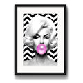 Cuadro Marilyn Monroe Chicle Pop Fashion Decoracion Paspartú