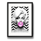 Cuadro Marilyn Monroe Chicle Pop Fashion Decoracion Paspartú
