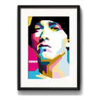 Cuadro Eminem Pop Art Rap Hip Hop Rapper Musica Paspartú Marco Negro