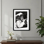 Cuadro John Lennon Blanco Y Negro Beatles Rock Foto Iconica Marco Negro