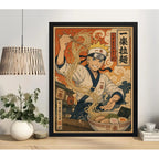 Cuadro Naruto Ramen Comida Arte Japones Cocina Anime Geek Marco Negro