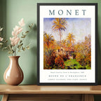 Cuadro Dormitorio Living Claude Monet Granja Bordighera Farm Marco Negro