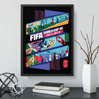 Cuadro Copa Del Mundo Futbol Fifa 2026 Póster Oficial Ciudad Kansas Estados Unidos Negro