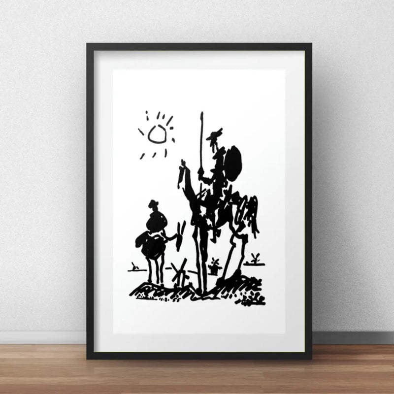 Cuadro Don Quijote Pablo Picasso Decoracion Con Paspartú