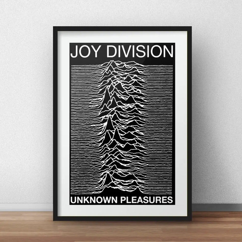 Cuadro Joy Division Album Post Punk Decoracion Con Paspartú Marco Negro