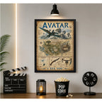 Cuadro Avatar Pelicula Mapa Pandora Cinema Arte Marco Negro