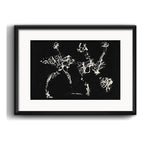 Cuadro Jackson Pollock Triad Triada Abstracto Con Paspartú Marco Negro