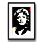 Cuadro Edith Piaf La Vie En Rose Decoracion Con Paspartú Marco Negro