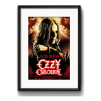 Cuadro Ozzy Osbourne Heavy Metal Rock Decoracion C/ Paspartú Marco Negro