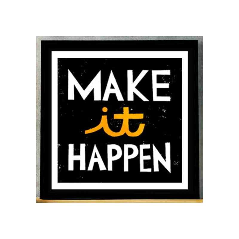 Cuadro Make It Happen Frase Motivacional Decoracion