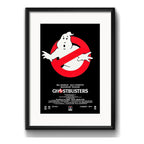 Cuadro Ghostbusters Cazafantasmas Pelicula Con Paspartú Modelo 1 Con Marco Negro