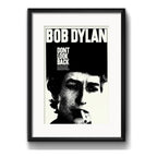 Cuadro Bob Dylan Pelicula Dont Look Back 1967 Con Paspartú Marco Negro