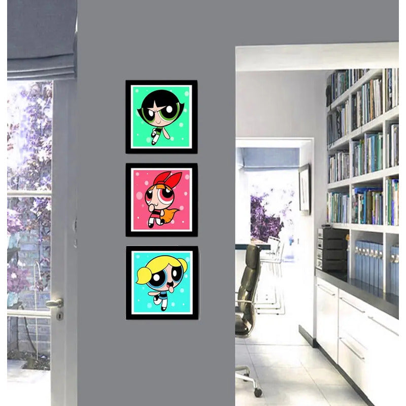 Set 3 Cuadros Chicas Superpoderosas Arte Decoracion Infantil