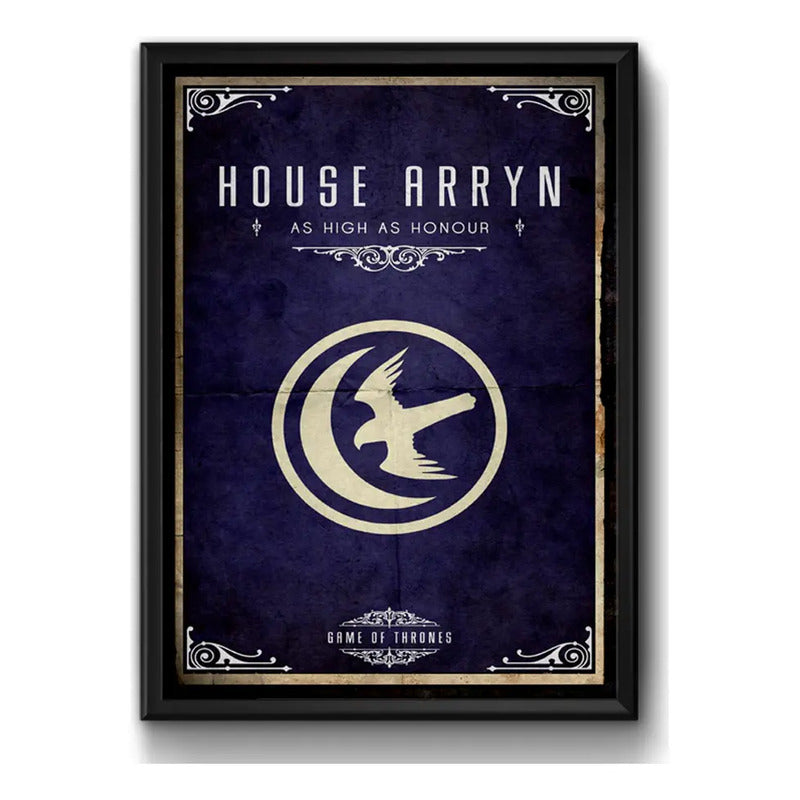 Cuadro Casas De Game Of Thrones Juego De Tronos Decoracion
