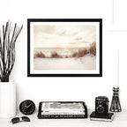 Cuadro Living Dormitorio Playa Duna Paisaje Mar Decoracion Marco Negro