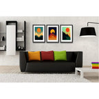 Set 3 Cuadros Geometrico Escandinavo Moderno Con Paspartu