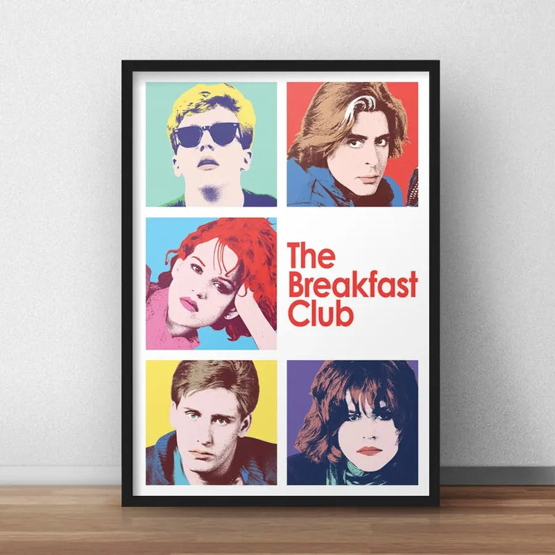 Cuadro Breakfast Club De Los Cinco Pelicula Cine Decoracion Marco Negro