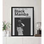 Cuadro Black Mamba Lakers Kobe Bryant Baloncesto Deportes Marco Negro