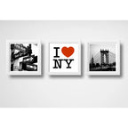 Set 3 Cuadros Love Ny Nueva York Blanco Y Negro Decoracion